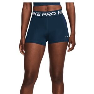 Nike Women's Dark Blue Pro Athletic Shorts
